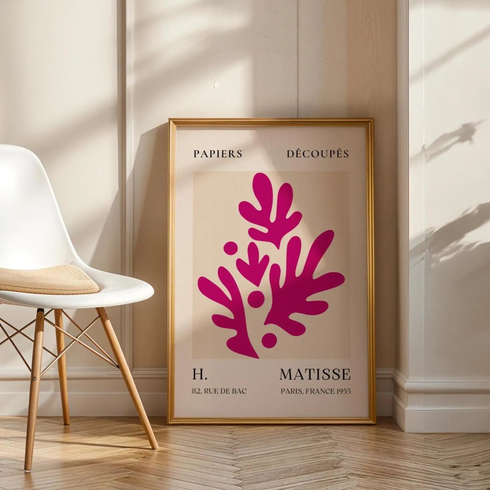 Henri Matisse Print | Coral Art  | Magenta Abstract Cut-Out Poster wall art print, modern home decor, unframed artwork by Nomad & Nest