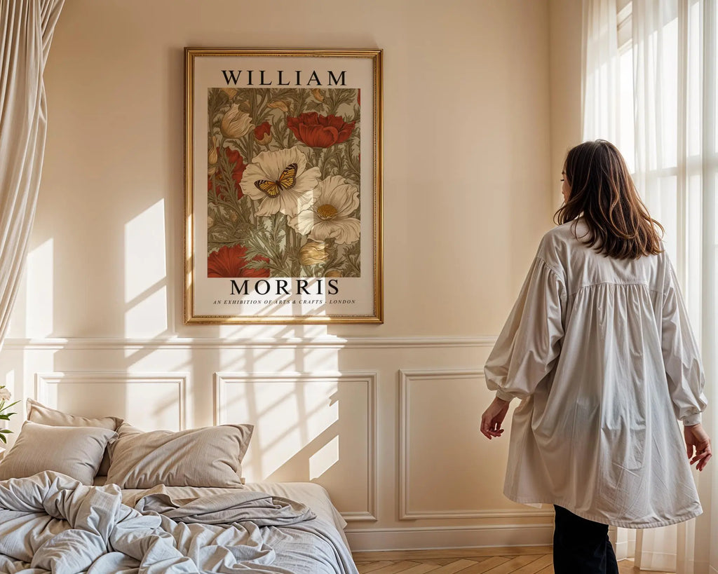 William Morris Print Cream Poppy  | Vintage Botanical Wall Art wall art print, modern home decor, unframed artwork by Nomad & Nest