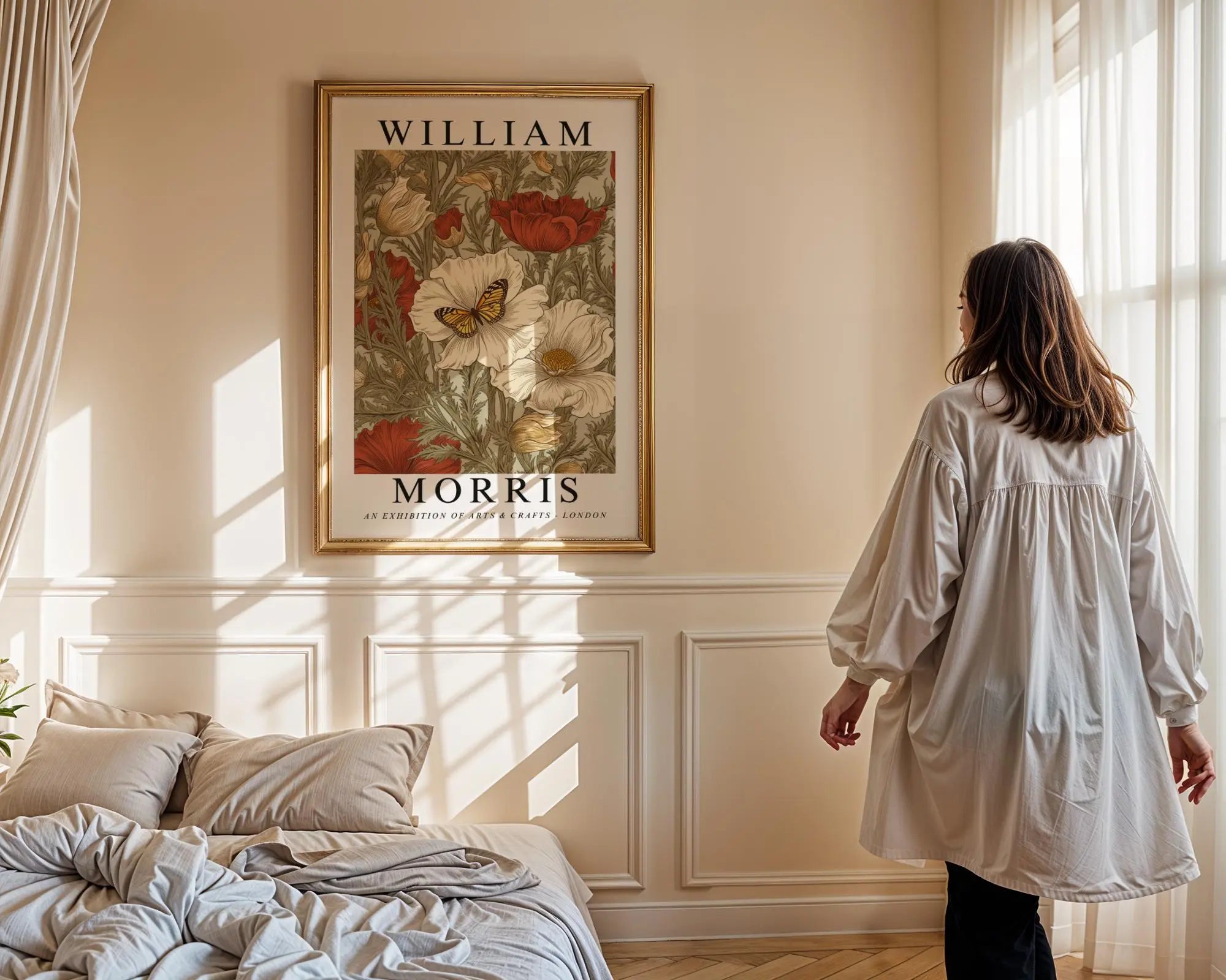 William Morris Print Cream Poppy  | Vintage Botanical Wall Art wall art print, modern home decor, unframed artwork by Nomad & Nest