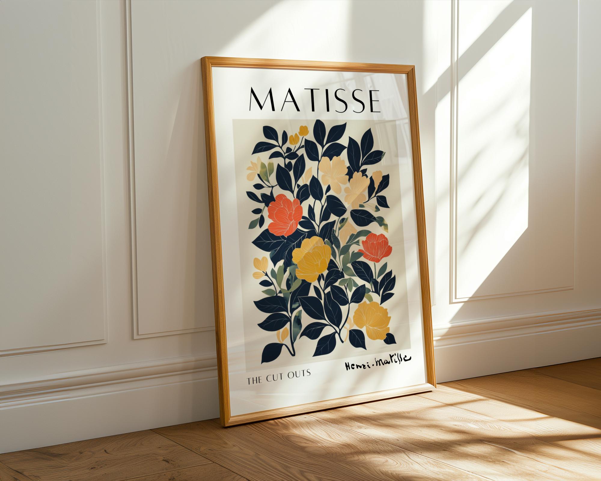 Henri Matisse Print | Inspired Botanical  | Lush Floral Cut-Out Poster wall art print, modern home decor, unframed artwork by Nomad & Nest