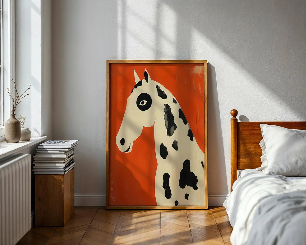 Positive Emotion | Abstract Horse Wall Art | Modern Animal Illustration wall art print, modern home decor, unframed artwork by Nomad & Nest