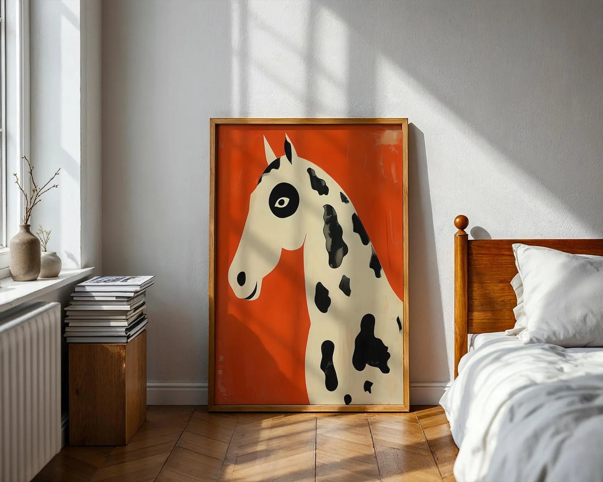 Positive Emotion | Abstract Horse Wall Art | Modern Animal Illustration wall art print, modern home decor, unframed artwork by Nomad & Nest
