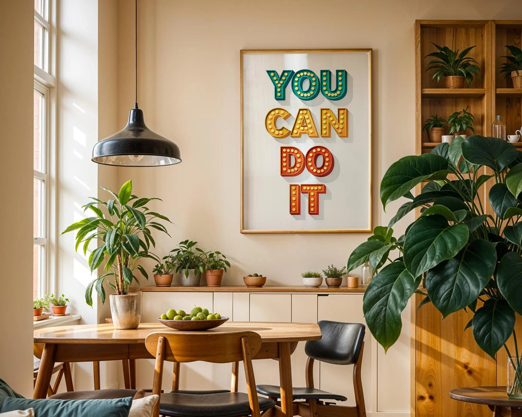 Positive Emotion | You Can Do It Wall Art | Retro Typography Print Motivational wall art print, modern home decor, unframed artwork by Nomad & Nest