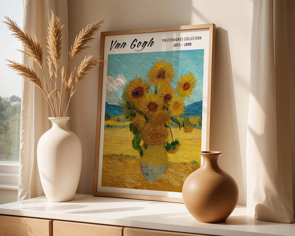 Van Gogh Print | Sunflowers  | Vintage Floral Still Life Poster wall art print, modern home decor, unframed artwork by Nomad & Nest