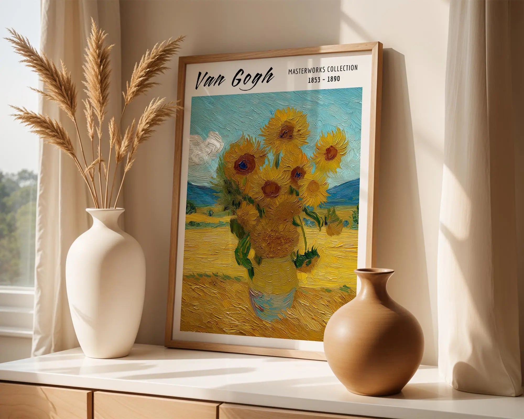 Van Gogh Print | Sunflowers  | Vintage Floral Still Life Poster wall art print, modern home decor, unframed artwork by Nomad & Nest
