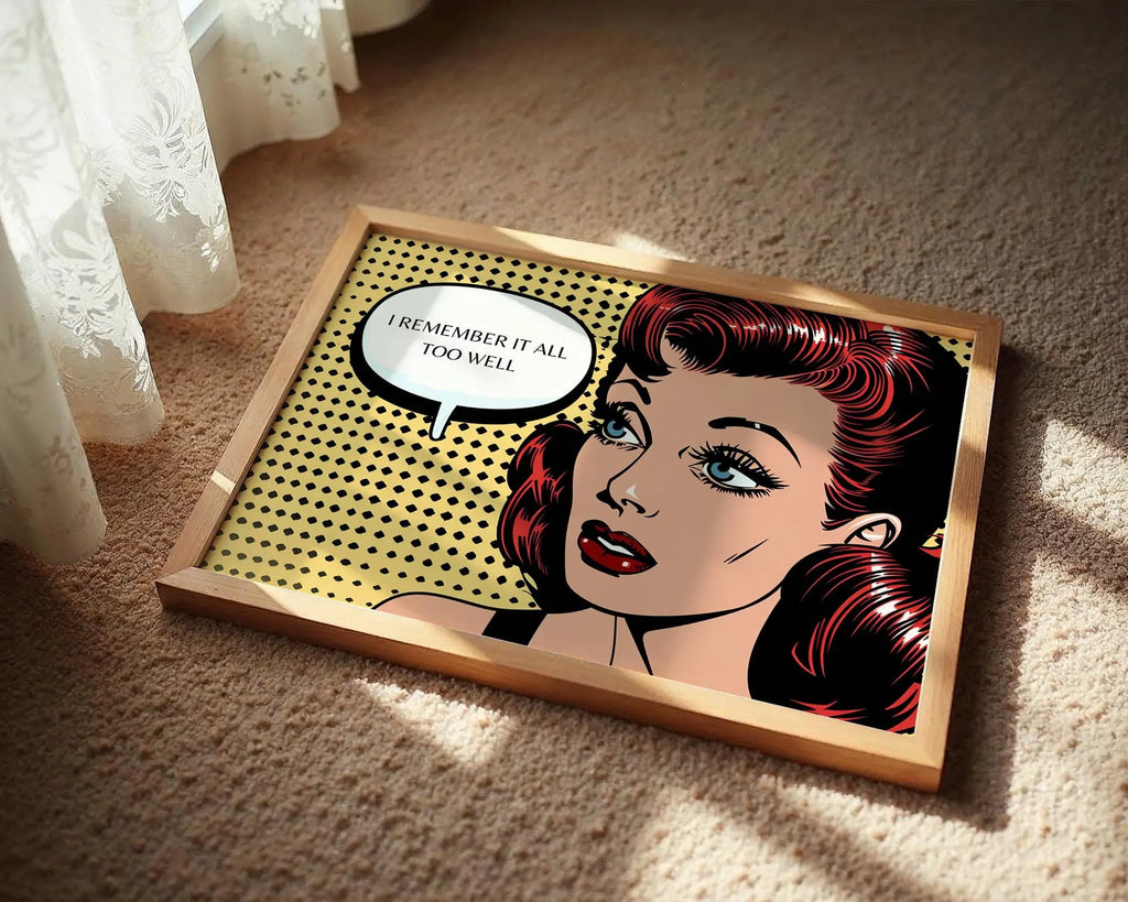 Modern Pop Art | Retro Marilyn Monroe  Print | Mid-Century Comic Book  Decor wall art print, modern home decor, unframed artwork by Nomad & Nest