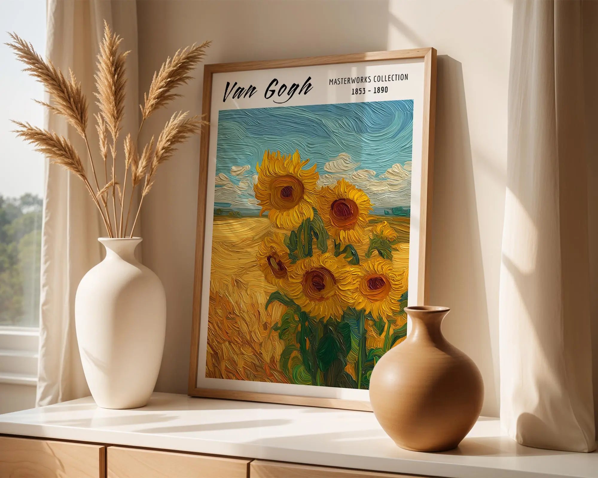 Van Gogh Print | Sunflowers  | Vintage Floral Art Poster wall art print, modern home decor, unframed artwork by Nomad & Nest