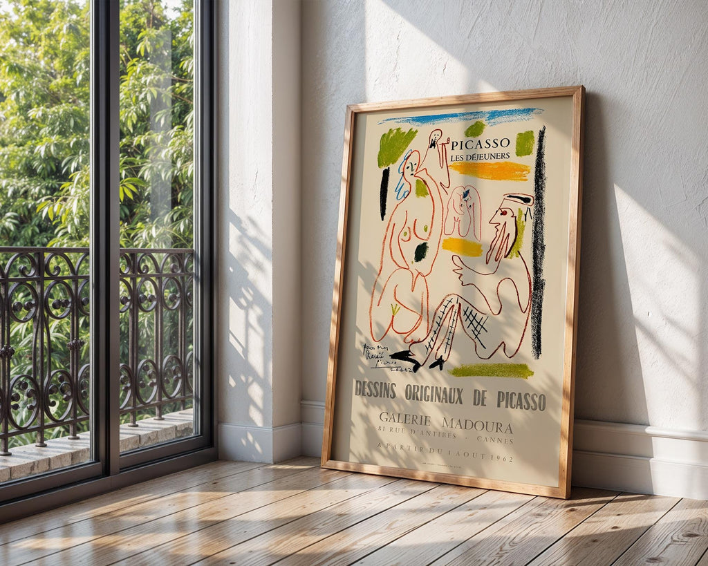 Picasso Exhibition Poster | Abstract Line Art Nude Print wall art print, modern home decor, unframed artwork by Nomad & Nest