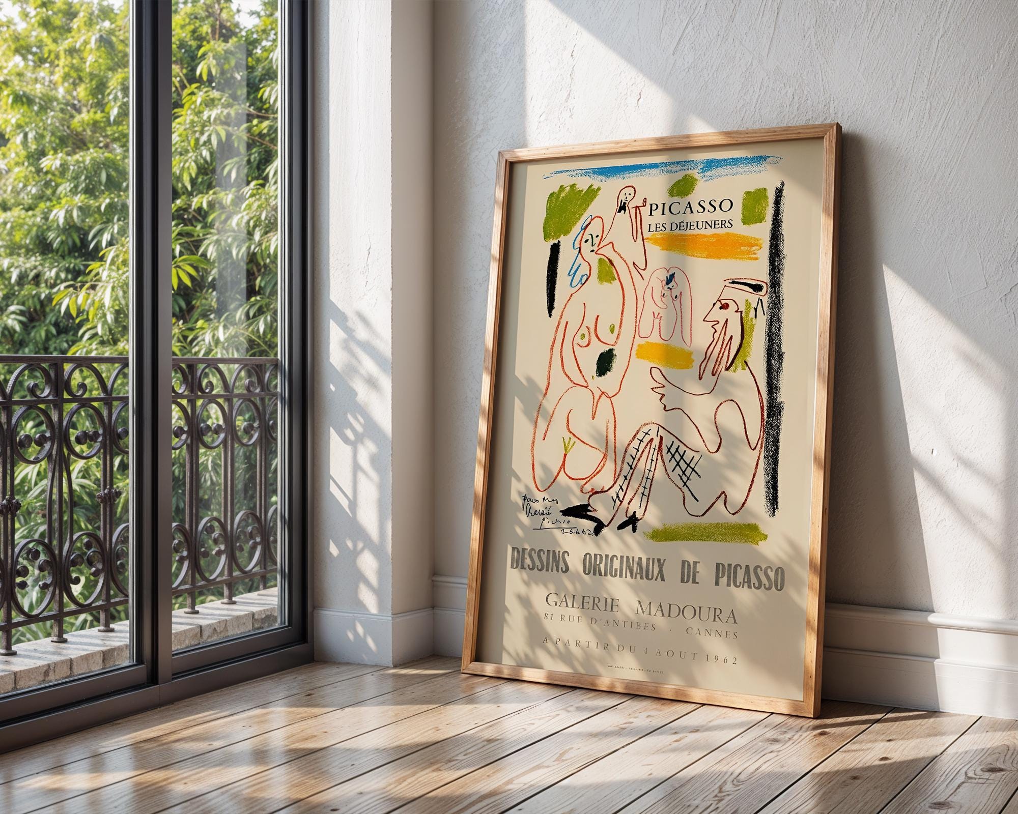 Picasso Exhibition Poster | Abstract Line Art Nude Print wall art print, modern home decor, unframed artwork by Nomad & Nest