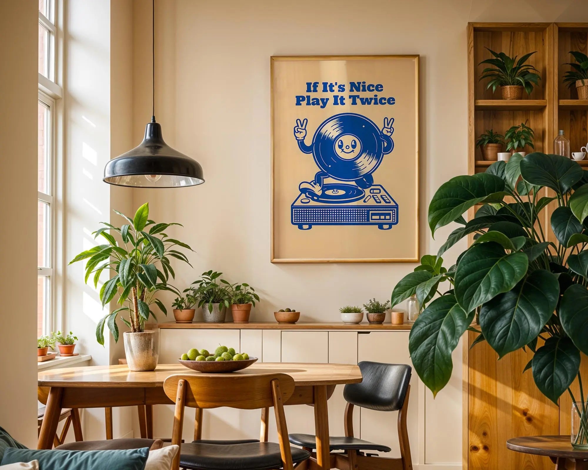 Vinyl Record Print | Retro DJ Art, Music Lover Gift wall art print, modern home decor, unframed artwork by Nomad & Nest