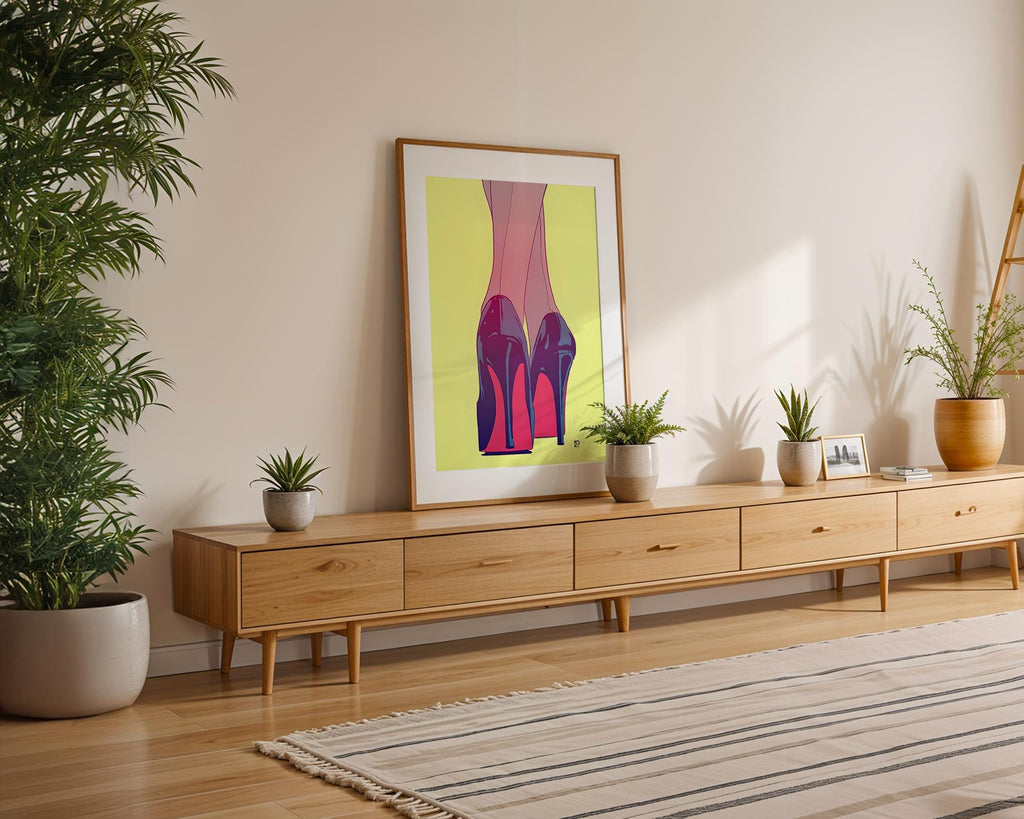 Modern Pop Art | Red Bottom High Heels Print | Chic Fashion  Poster wall art print, modern home decor, unframed artwork by Nomad & Nest