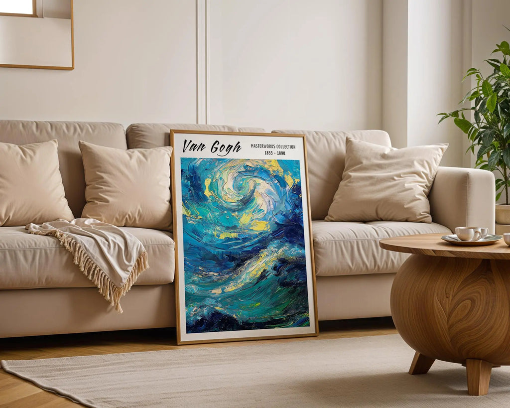Van Gogh Print | Abstract Sky  | Swirling Impressionist Oil Painting wall art print, modern home decor, unframed artwork by Nomad & Nest