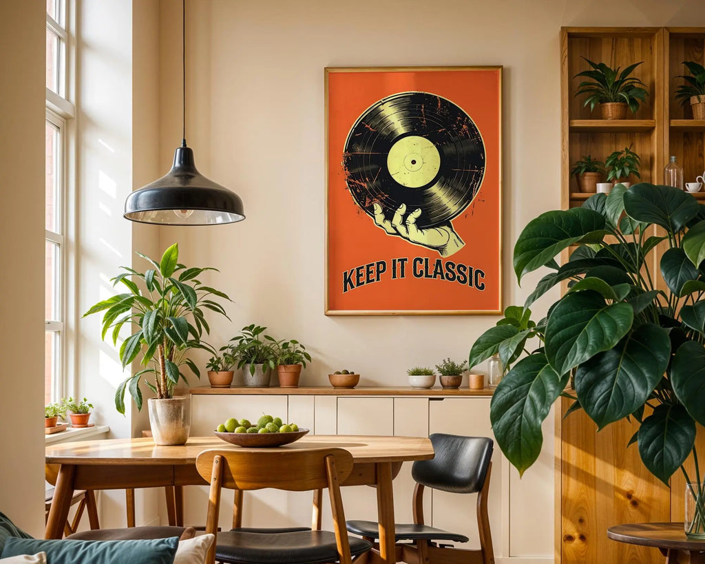 Retro Vinyl Record Art Print | Music Room Poster wall art print, modern home decor, unframed artwork by Nomad & Nest