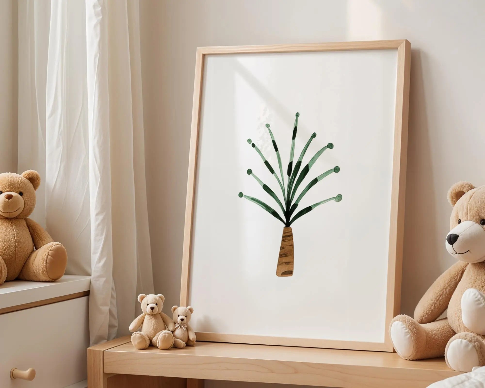Playroom Ideas | Abstract Palm Plant Nursery Wall Art Botanical Decor Print wall art print, modern home decor, unframed artwork by Nomad & Nest