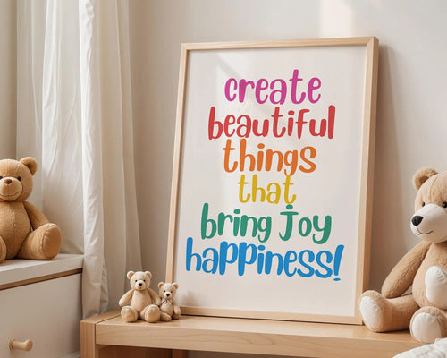 Colorful Nursery Quote Print | Playroom Wall Art wall art print, modern home decor, unframed artwork by Nomad & Nest