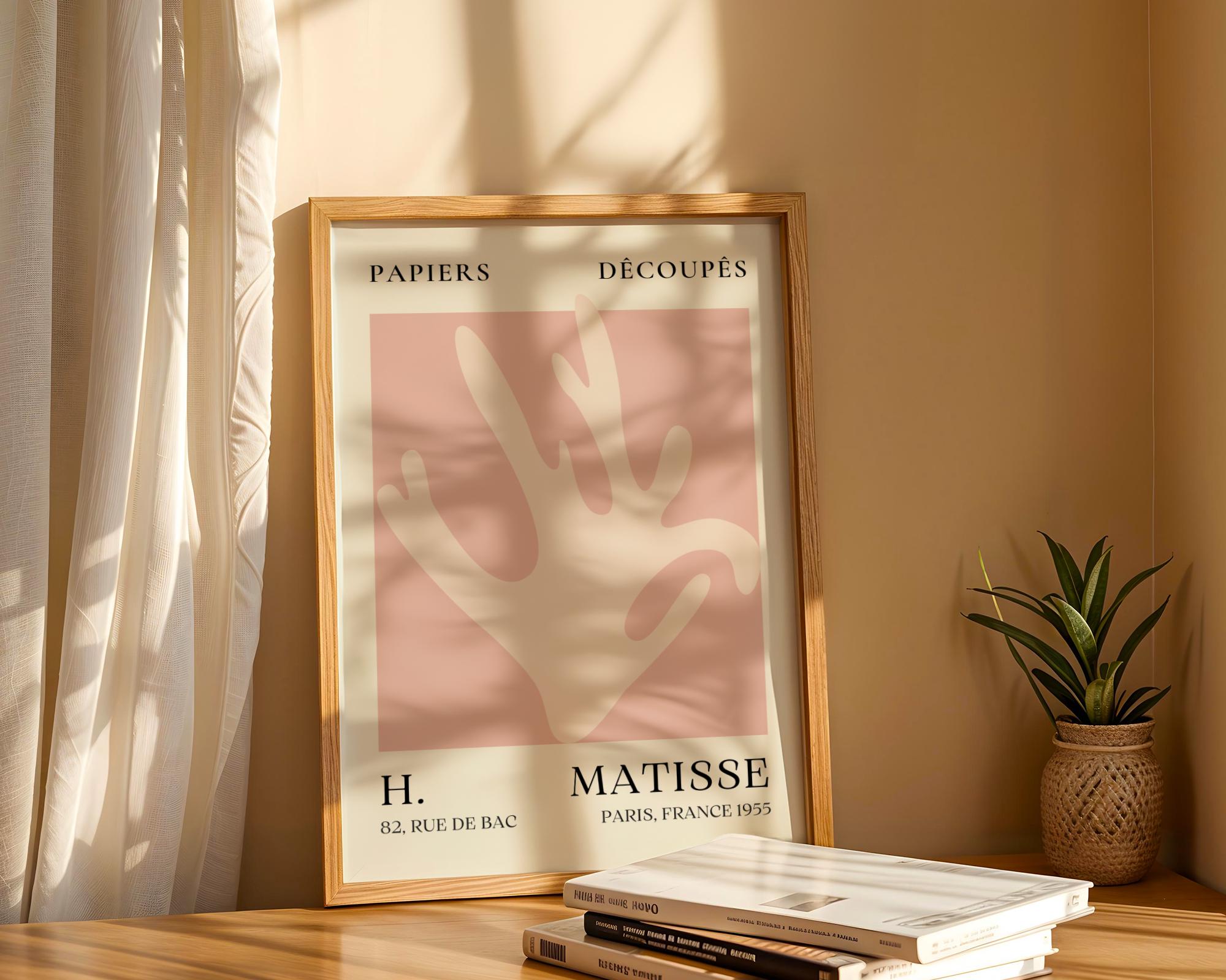 Henri Matisse Print | Inspired Coral Leaf  – Abstract Minimalist Wall Art wall art print, modern home decor, unframed artwork by Nomad & Nest