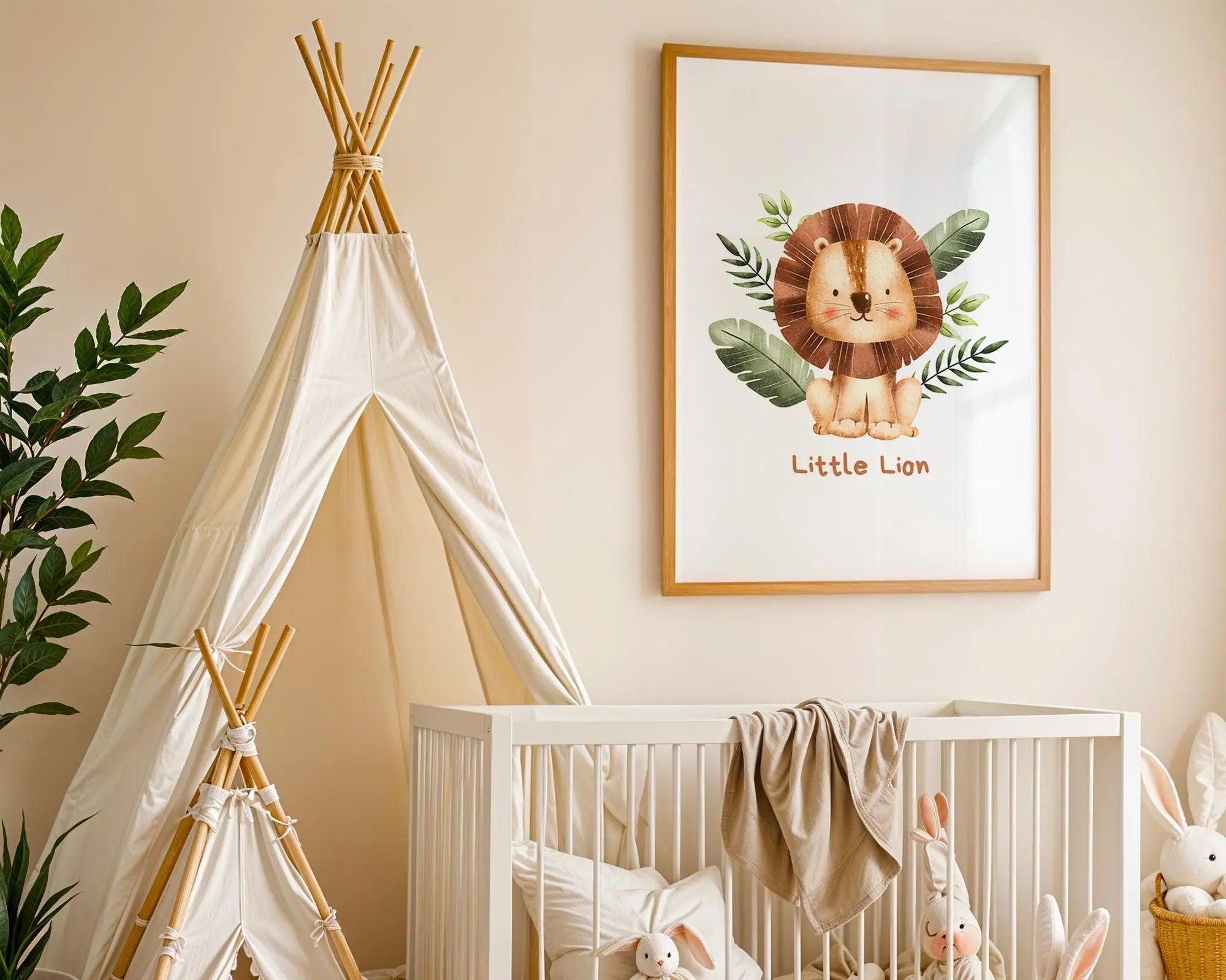Playroom Ideas | Little Lion Nursery Print | Safari Animal Boho Wall Art wall art print, modern home decor, unframed artwork by Nomad & Nest