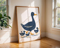 Mother Duck & Ducklings Art Print, Modern Nursery Decor wall art print, modern home decor, unframed artwork by Nomad & Nest