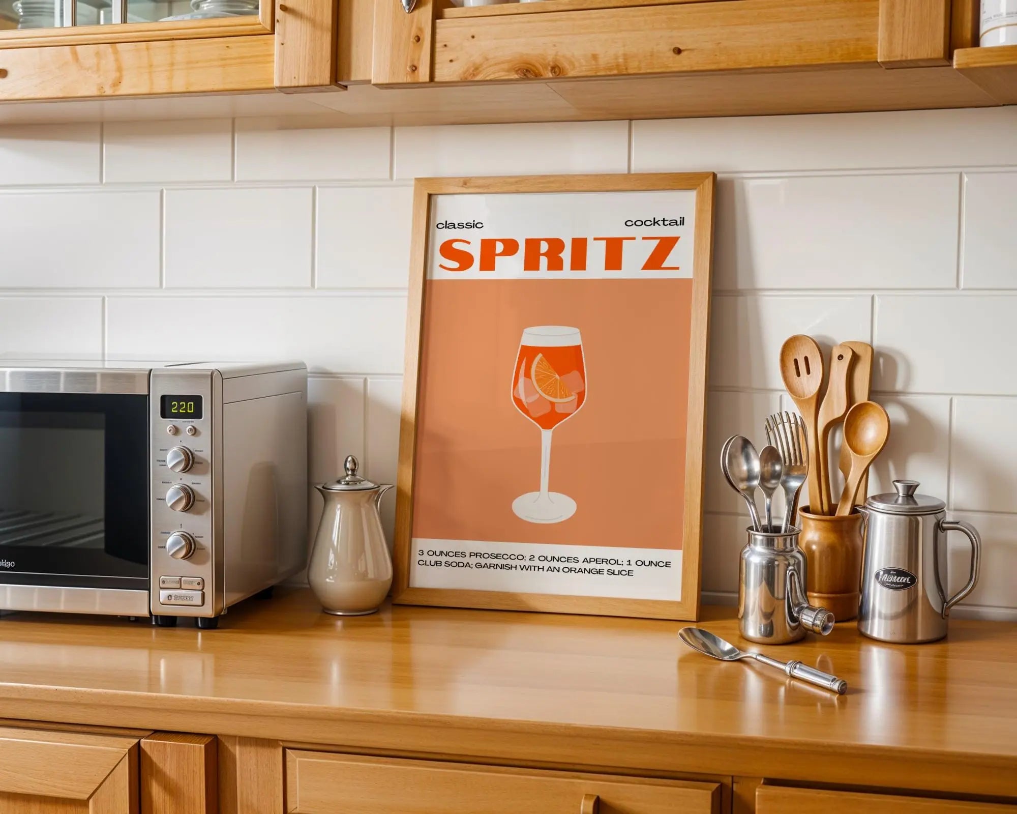 Spritz Cocktail Art Print | Modern Bar Cart Decor wall art print, modern home decor, unframed artwork by Nomad & Nest