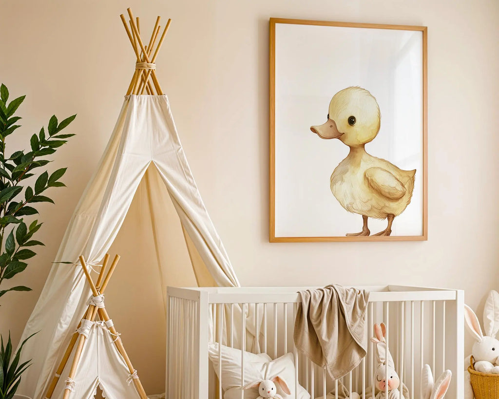 Playroom Ideas | Duckling Nursery Wall Art | Farm Animal Baby Print wall art print, modern home decor, unframed artwork by Nomad & Nest