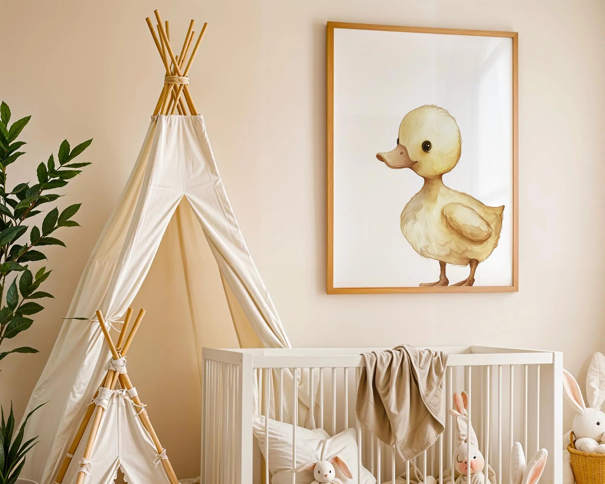 Playroom Ideas | Duckling Nursery Wall Art | Farm Animal Baby Print wall art print, modern home decor, unframed artwork by Nomad & Nest