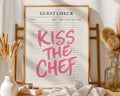 Kiss The Chef Print | Retro Restaurant Wall Art wall art print, modern home decor, unframed artwork by Nomad & Nest