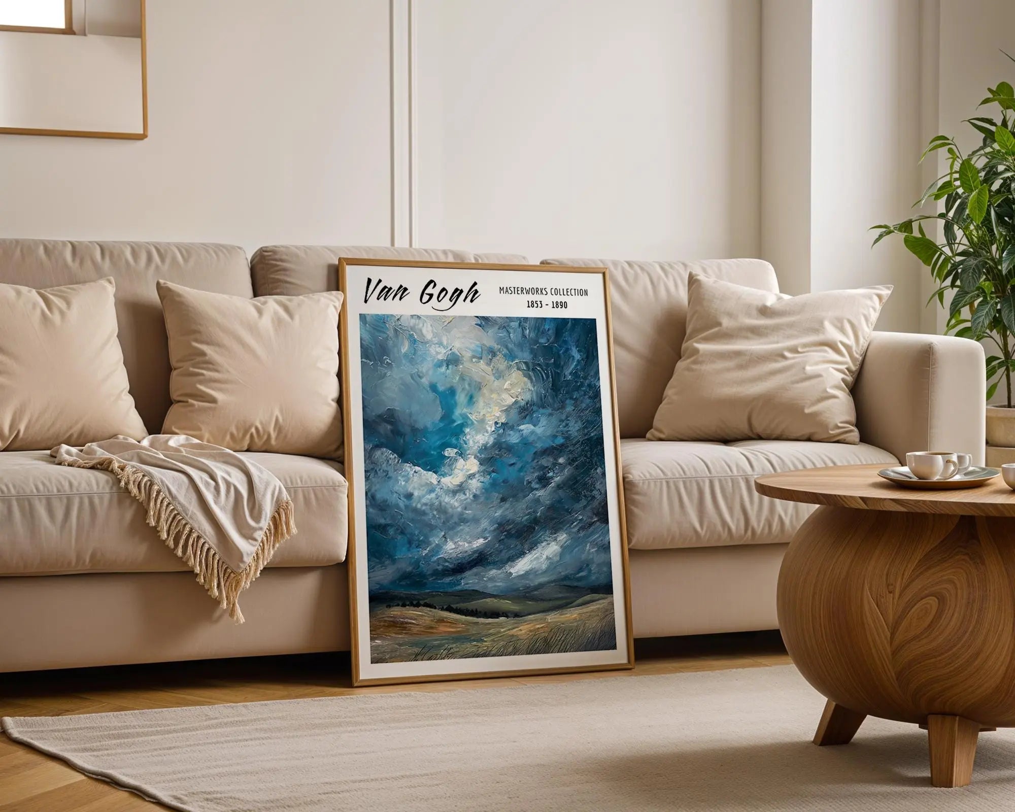 Van Gogh Print | Stormy Sky Landscape  | Impressionist Wall Art wall art print, modern home decor, unframed artwork by Nomad & Nest