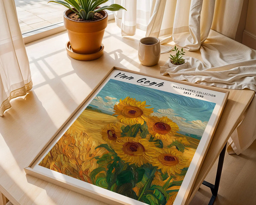 Van Gogh Print | Sunflowers  | Vintage Floral Art Poster wall art print, modern home decor, unframed artwork by Nomad & Nest
