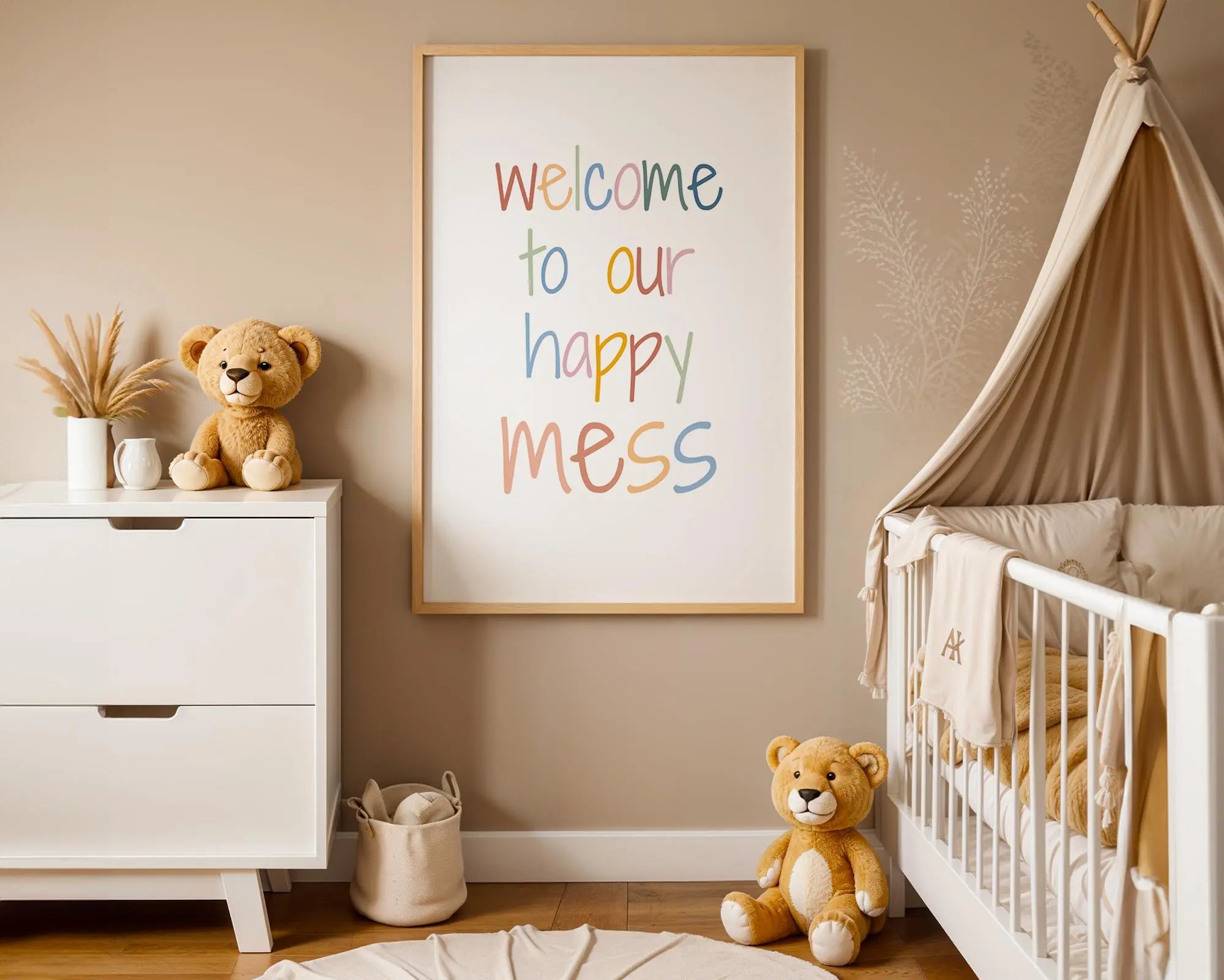 Playroom Ideas | Woodland Bear Nursery Wall Art | Forest Animal Baby Print wall art print, modern home decor, unframed artwork by Nomad & Nest