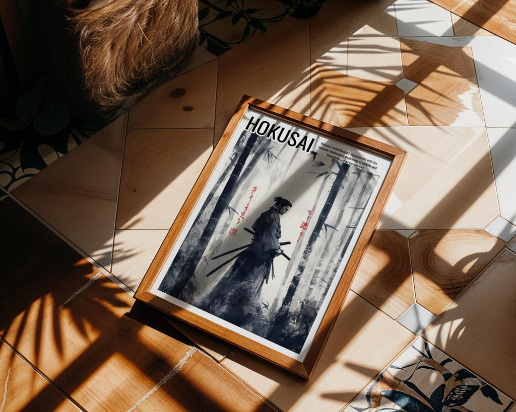Japanese Poster | Samurai Warrior Art Print –  Zen Decor wall art print, modern home decor, unframed artwork by Nomad & Nest