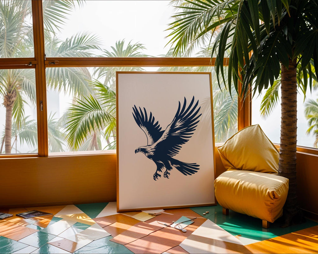 Eagle Wall Art Print | Modern Wildlife Poster wall art print, modern home decor, unframed artwork by Nomad & Nest