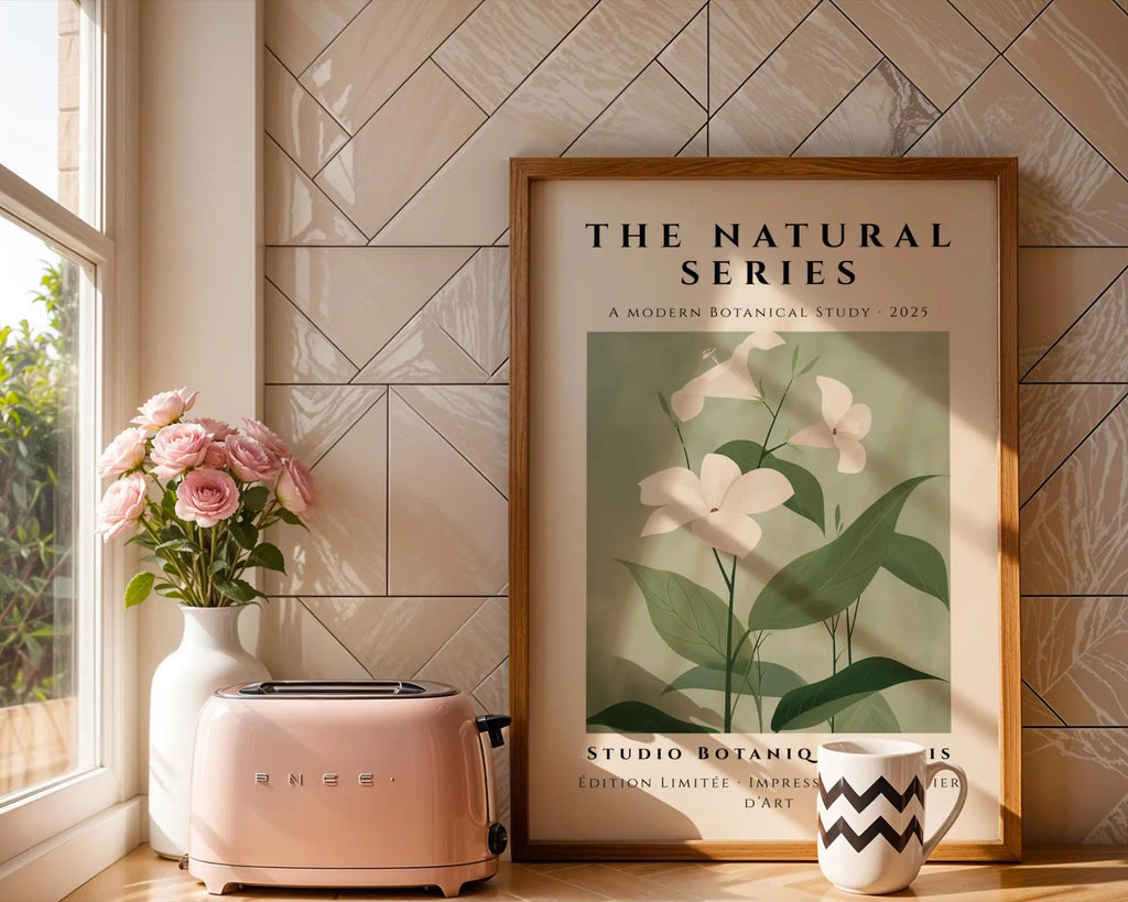 White Lilies Botanical Print • Modern Minimalist Wall Art wall art print, modern home decor, unframed artwork by Nomad & Nest