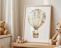 Playroom Ideas | Hot Air Balloon Nursery Art | Vintage Animal Baby Wall Print wall art print, modern home decor, unframed artwork by Nomad & Nest
