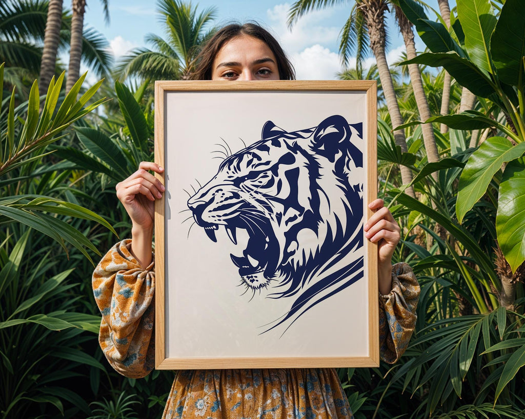 Fierce Tiger Art Print | Bold Animal Wall Decor wall art print, modern home decor, unframed artwork by Nomad & Nest