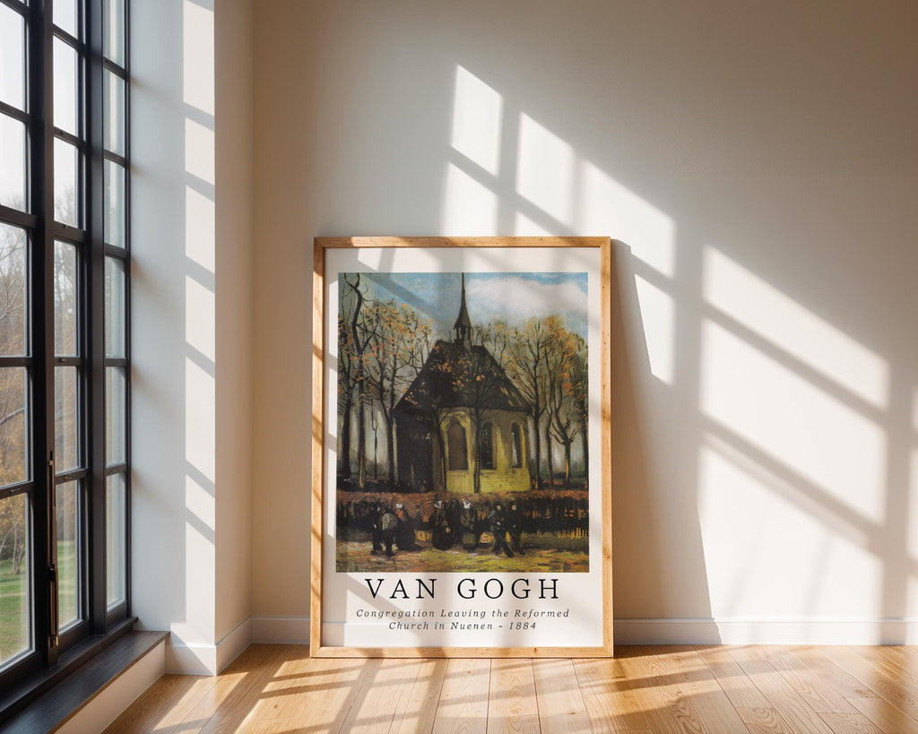 Van Gogh Print | Church Scene  - Vintage Impressionist Art Poster wall art print, modern home decor, unframed artwork by Nomad & Nest