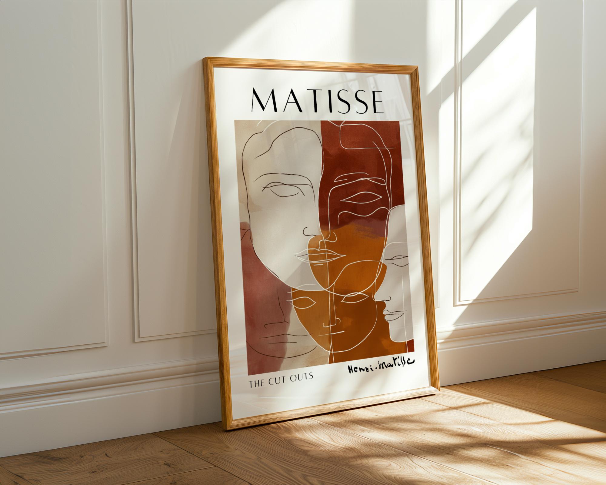 Henri Matisse Print | Inspired Abstract Face Line Art  | Modern Minimalist Portrait wall art print, modern home decor, unframed artwork by Nomad & Nest