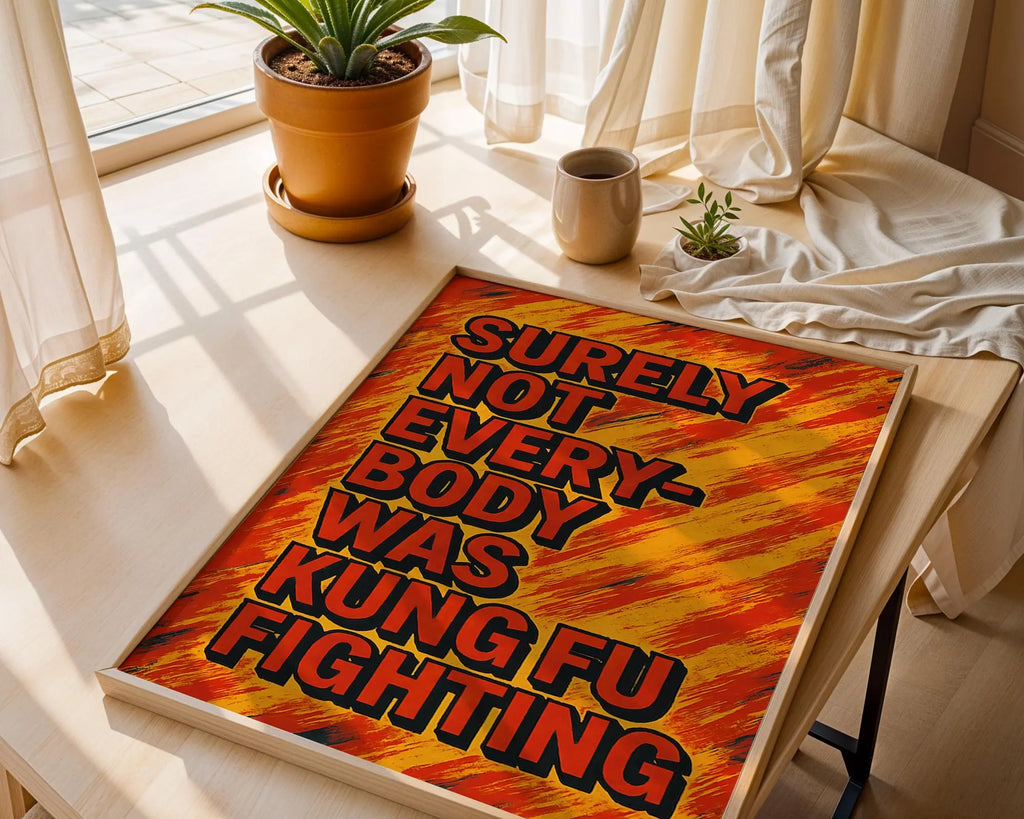 Positive Emotion | Surely Not Everybody Was Kung Fu Fighting Matte Print wall art print, modern home decor, unframed artwork by Nomad & Nest