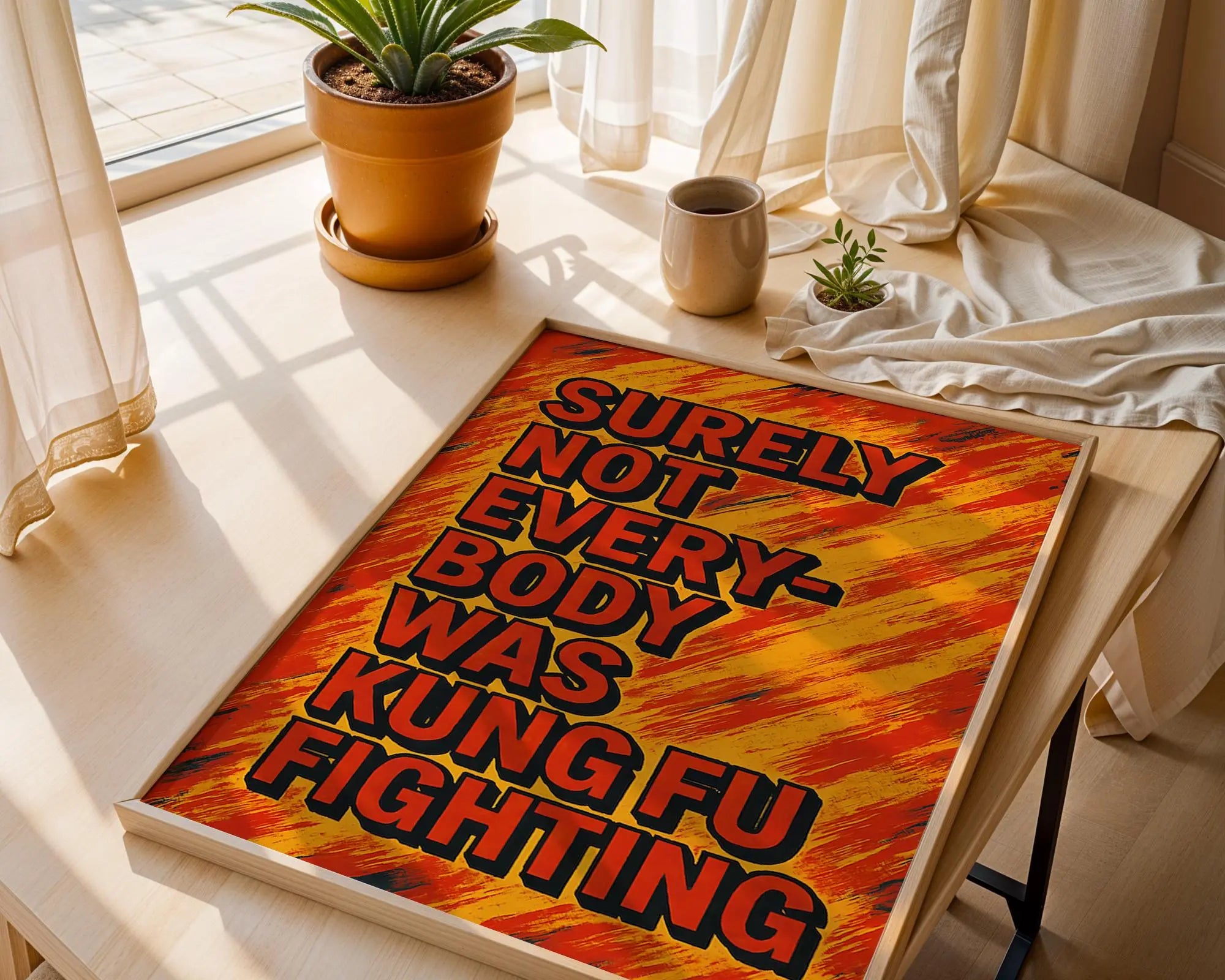 Positive Emotion | Surely Not Everybody Was Kung Fu Fighting Matte Print wall art print, modern home decor, unframed artwork by Nomad & Nest