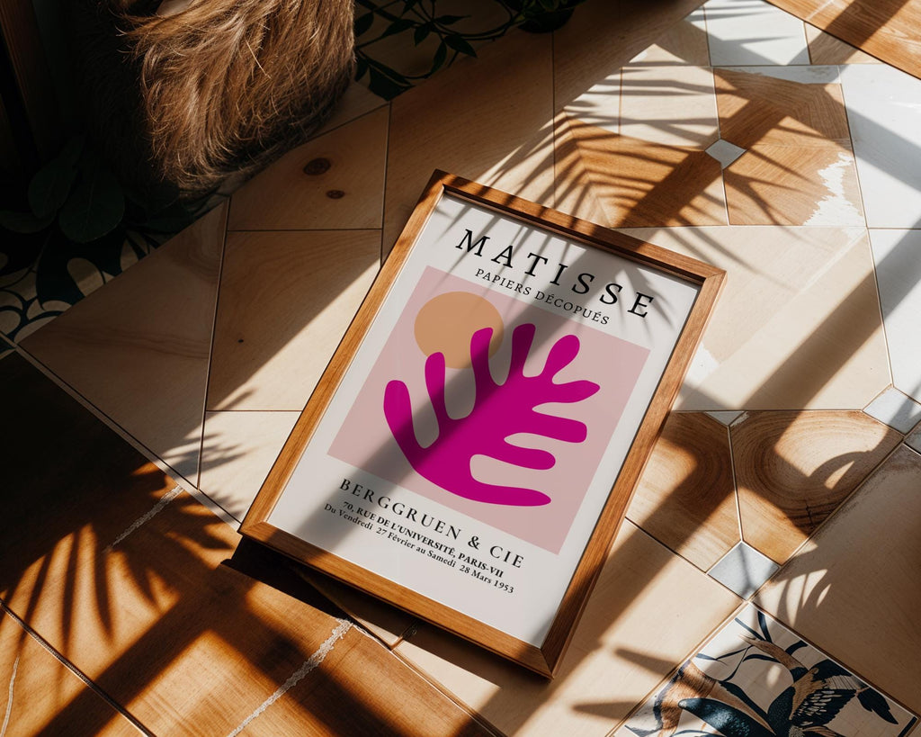 Henri Matisse Print | Inspired Art  | Pink Coral Cut-Out, Modern Abstract wall art print, modern home decor, unframed artwork by Nomad & Nest