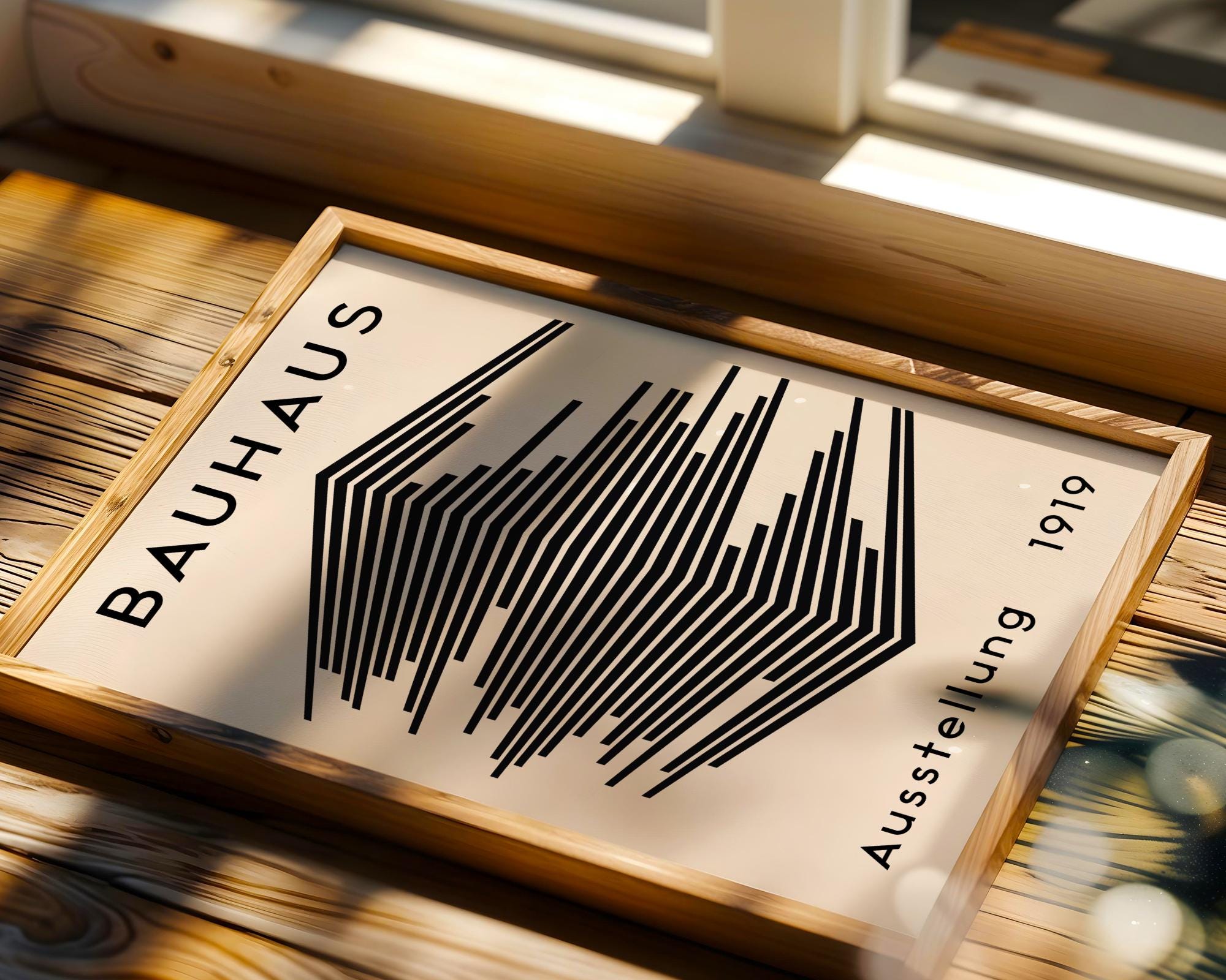 Bauhaus Poster Exhibition Art Print | Black and White Geometric Wall Decor wall art print, modern home decor, unframed artwork by Nomad & Nest