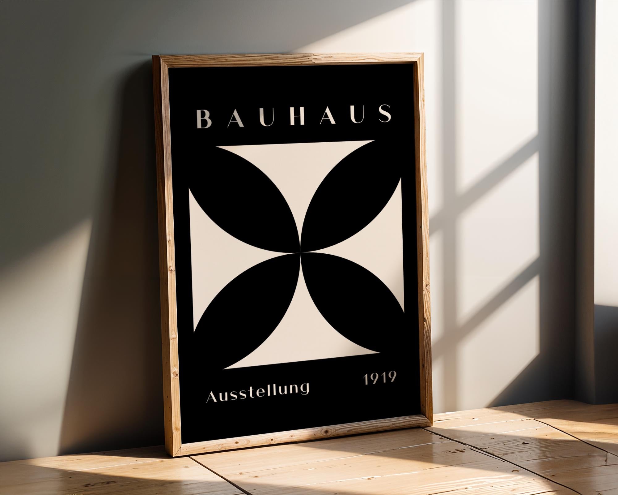 Bauhaus Poster Art Print | Black and White Geometric wall art print, modern home decor, unframed artwork by Nomad & Nest