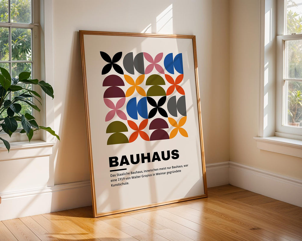 Bauhaus Poster Geometric Art Print | Mid Century Modern Wall Decor wall art print, modern home decor, unframed artwork by Nomad & Nest