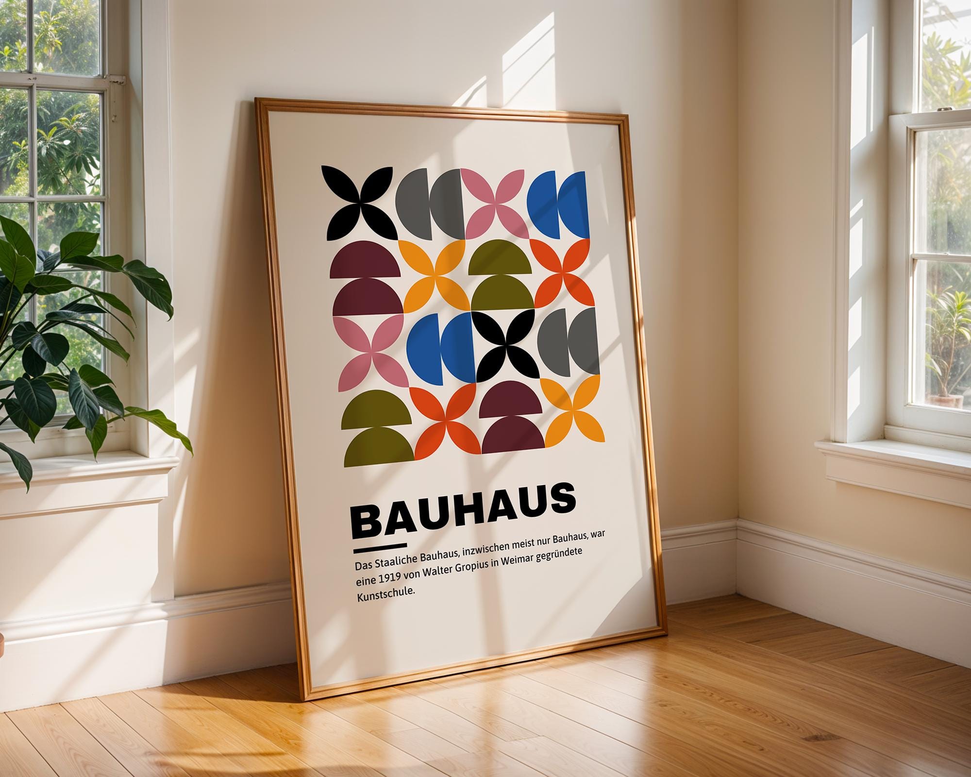 Bauhaus Poster Geometric Art Print | Mid Century Modern Wall Decor wall art print, modern home decor, unframed artwork by Nomad & Nest