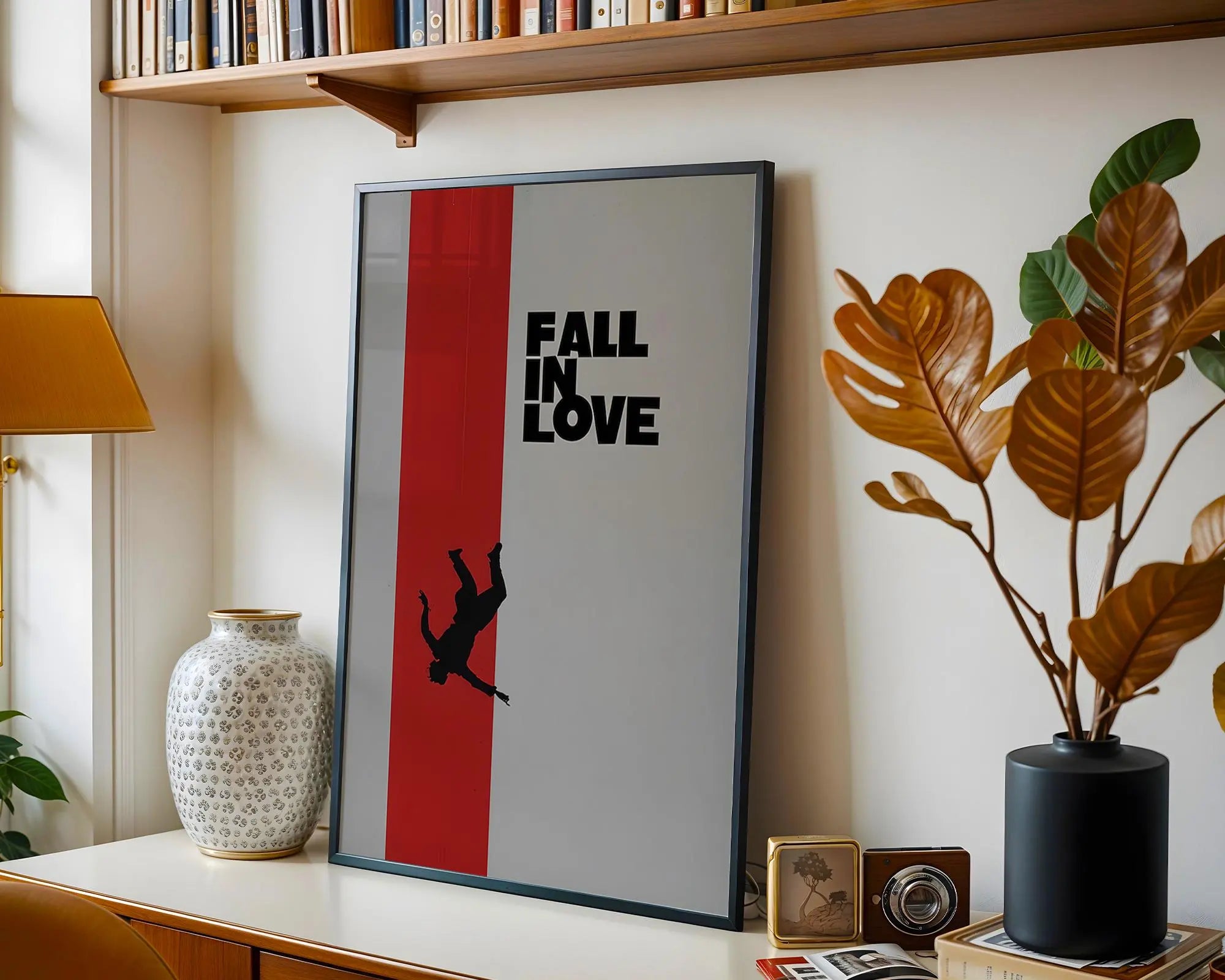 Positive Emotion | Fall In Love Graphic Art Print | Modern Minimalist Wall Decor wall art print, modern home decor, unframed artwork by Nomad & Nest