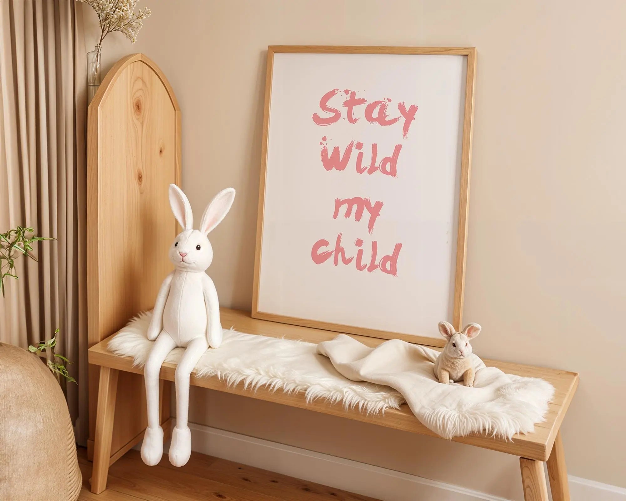 Playroom Ideas | Stay Wild Nursery Wall Art | Boho Typography Baby Print wall art print, modern home decor, unframed artwork by Nomad & Nest