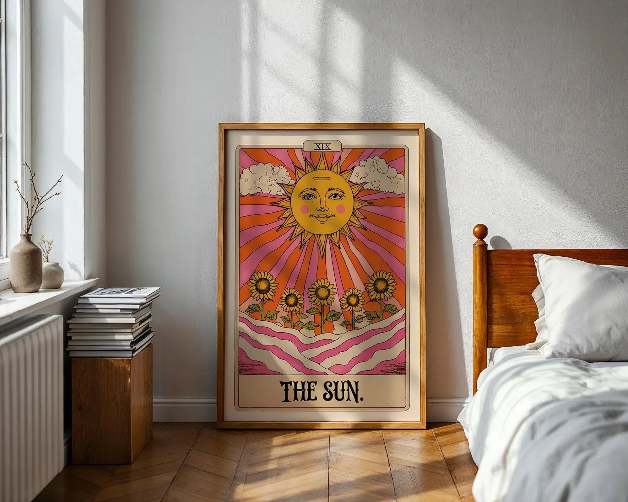 The Sun Tarot Card Print | Mystical Celestial Wall Art wall art print, modern home decor, unframed artwork by Nomad & Nest