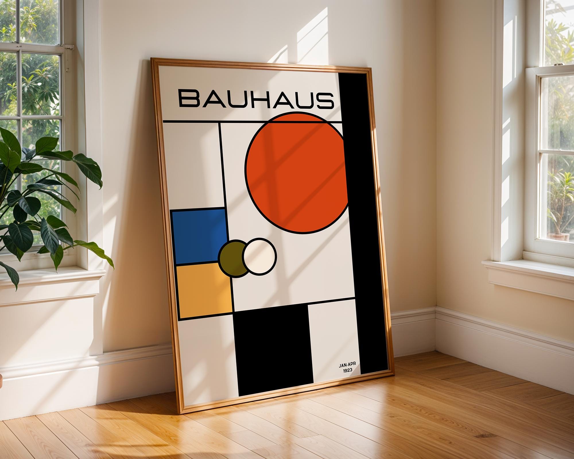 Bauhaus Poster Geometric Print | Mid Century Modern Art wall art print, modern home decor, unframed artwork by Nomad & Nest