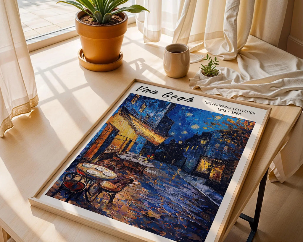 Van Gogh Print | Café Terrace at Night  | Vintage Expressionist Wall Art wall art print, modern home decor, unframed artwork by Nomad & Nest
