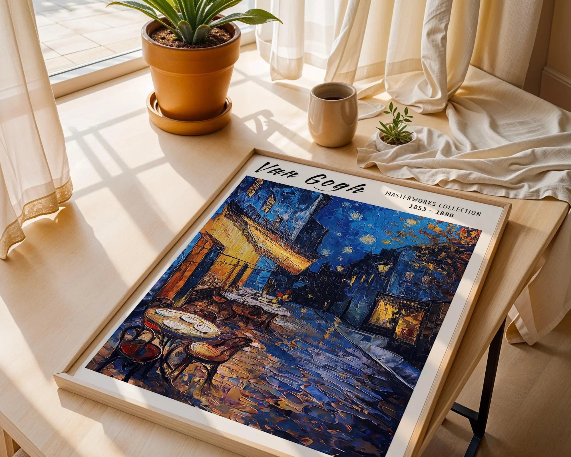 Van Gogh Print | Café Terrace at Night  | Vintage Expressionist Wall Art wall art print, modern home decor, unframed artwork by Nomad & Nest