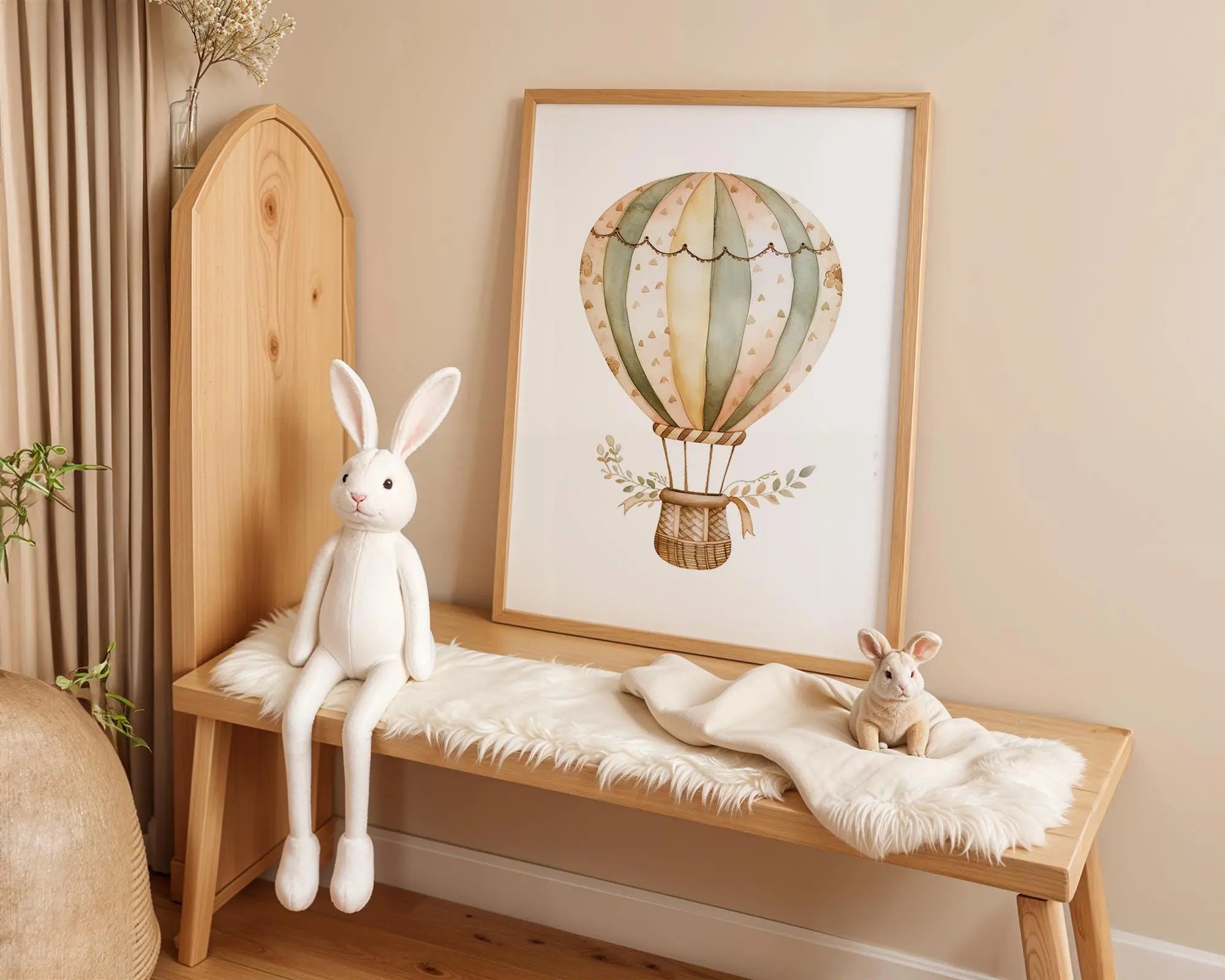 Playroom Ideas | Hot Air Balloon Nursery Wall Art | Adventure Baby Decor wall art print, modern home decor, unframed artwork by Nomad & Nest